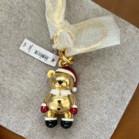 Coach Santa Bear Bag Charm - Picture 1 of 9